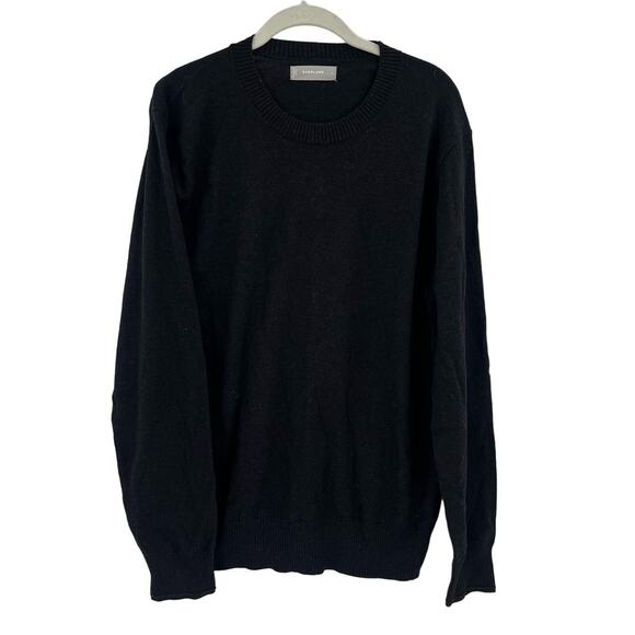 EVERLANE The No-Sweat Sweater Uniform Heathered Midnight Long Sleeve Large NEW - Picture 4 of 8